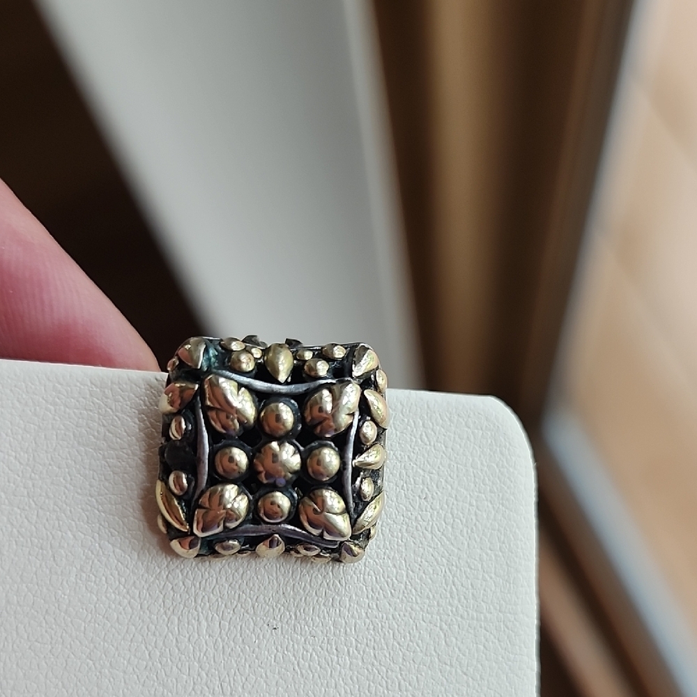 John Hardy Silver Leaf Pattern Earrings - image 2